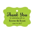 thumbnail image 1 of 100 PCS Custom Wedding Favor Hang Tags Thank you for celebrating Personalized Paper Tags, 1 of 1