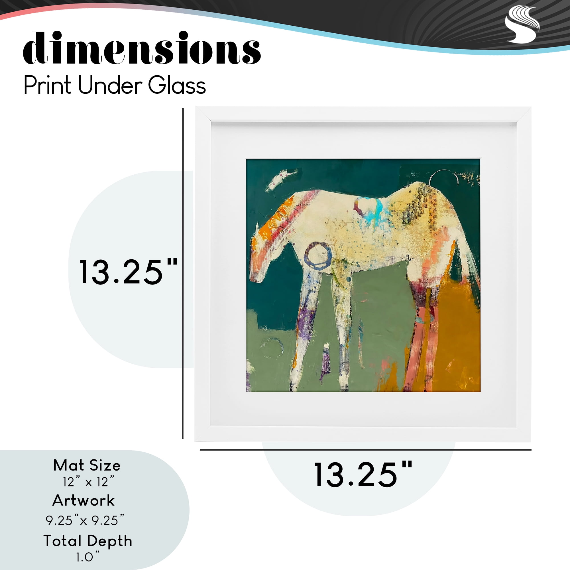 Into The Mystic Horse White Framed Print Under Glass, design by Dianna Fritzler