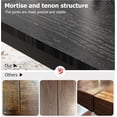 thumbnail image 2 of Qinaqin 70.8-Inch Industrial Negro cm de Profundidadining Mesa para 6 Mortise y Tenon Profundidadsign Robusto Metálico Legs Perfect Sala Oficina en Casa o Living, 2 of 7