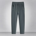 thumbnail image 1 of ML New Spring Men‘s Casual Pants Simple Solid Color Slim-Fit Breathable Leg Trousers Zipper Design Pocket Drawstring Pants, 1 of 6