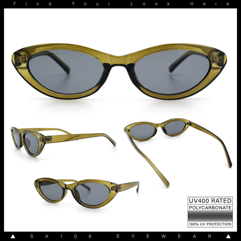 SA106 Womens Classic Mod Soft Cat Eye Plastic Sunglasses  display picture 2