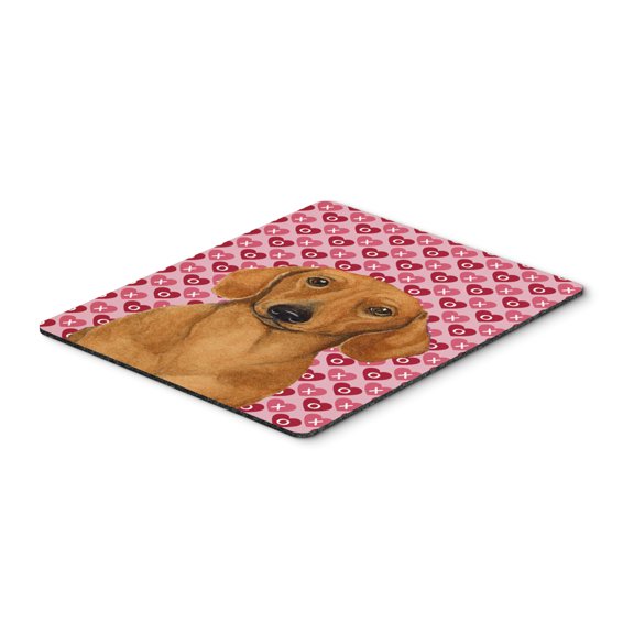 Carolines Treasures LH9132MP "Dachshund Hearts Love and Valentines Day Portrait Mouse Pad Hot Pad or Trivet" Large