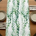 thumbnail image 5 of Table Runners 36 Inches Long Dress Scarves, Green Weeping Eucalyptus Farmhouse Kitchen/Dining Table Runner, Short Coffee Tablerunners, Spring Summer Country Leaves 13x36 Inch, 5 of 9