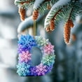 thumbnail image 5 of Fwttom 26 Letters Christmas Ornaments - Colorful Snowflakes 2D Flat Christmas Tree Decorations, Acrylic DIY Handcrafted Accessories, Holiday Decor for Xmas Tree Wreath Garland, 5 of 6