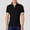 Black, variant on Adult Mens Polo T Shirt Short Sleeve Button Tee Shirts Basic Navy Mens Dress Shirts