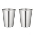 thumbnail image 1 of Paquete de 2-4 tazas de acero inoxidable de 2 piezas, taza para beber café, cerveza, vaso de viaje de 50ml, 1 of 9