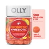 OLLY Probiotic + Prebiotic Fiber Gummy, Digestive + Gut Health Supplement for Adults, Peach, 30 Count