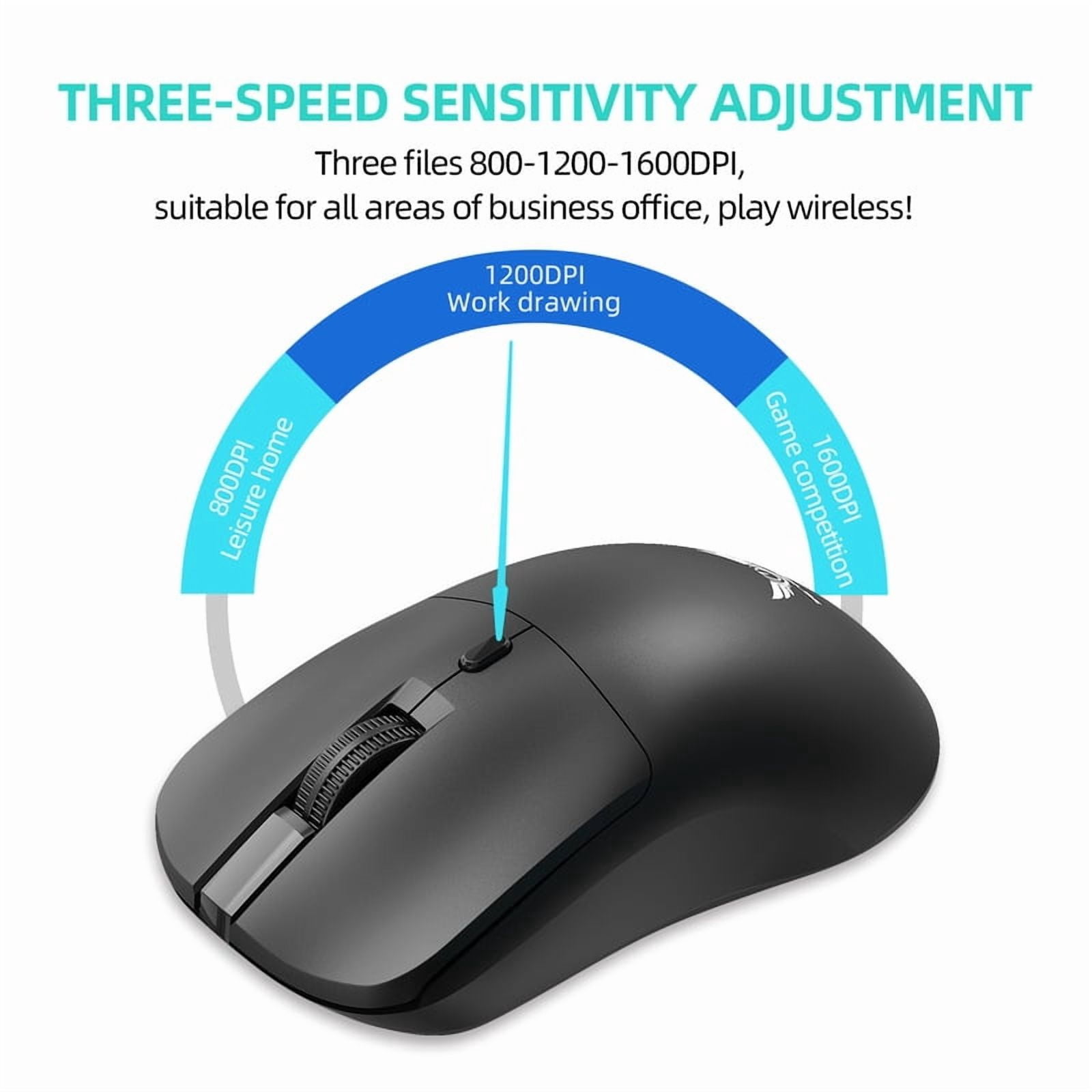Wireless 2.4G Mouse Light Weight Design DPI Adjustable Plug And Play Low Noise Button Simple Style Mause Office Use Or Gaming