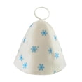 thumbnail image 2 of Sauna Sauna Hat, baños , sombrero de casa reutilizable protegiendo el cabello estampado tradicional Banya gorra de sauna para bañera spa Copos de nieve, 2 of 8