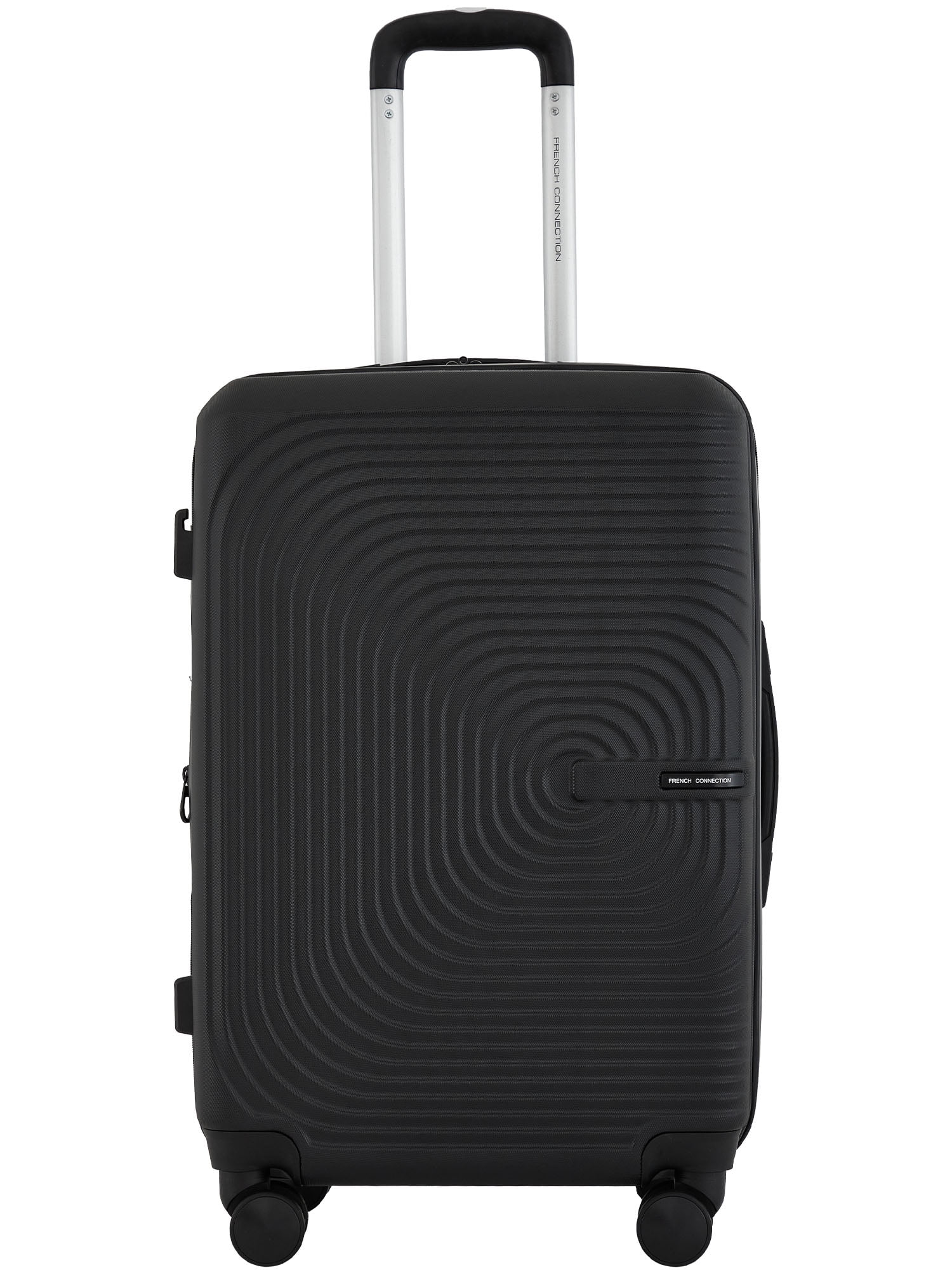 French Connection 3-Piece Hardside Expandable Luggage Set, Black