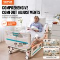 thumbnail image 2 of VEVOR Lit d'Hôpital Électrique Complet 5 Fonctions Premium avec Position Cardiaque 550LBS, 2 of 9