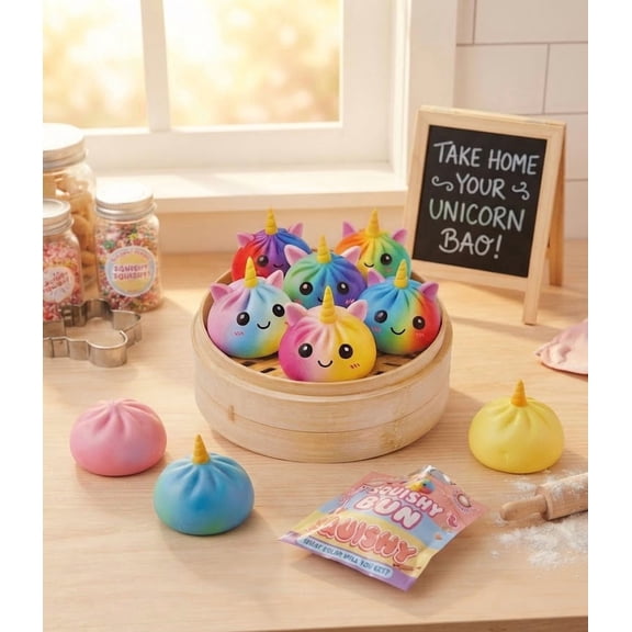 Adorable Unicorn Squishy for Sensory Fun - Random Multi Color 1 Pc's (Single)