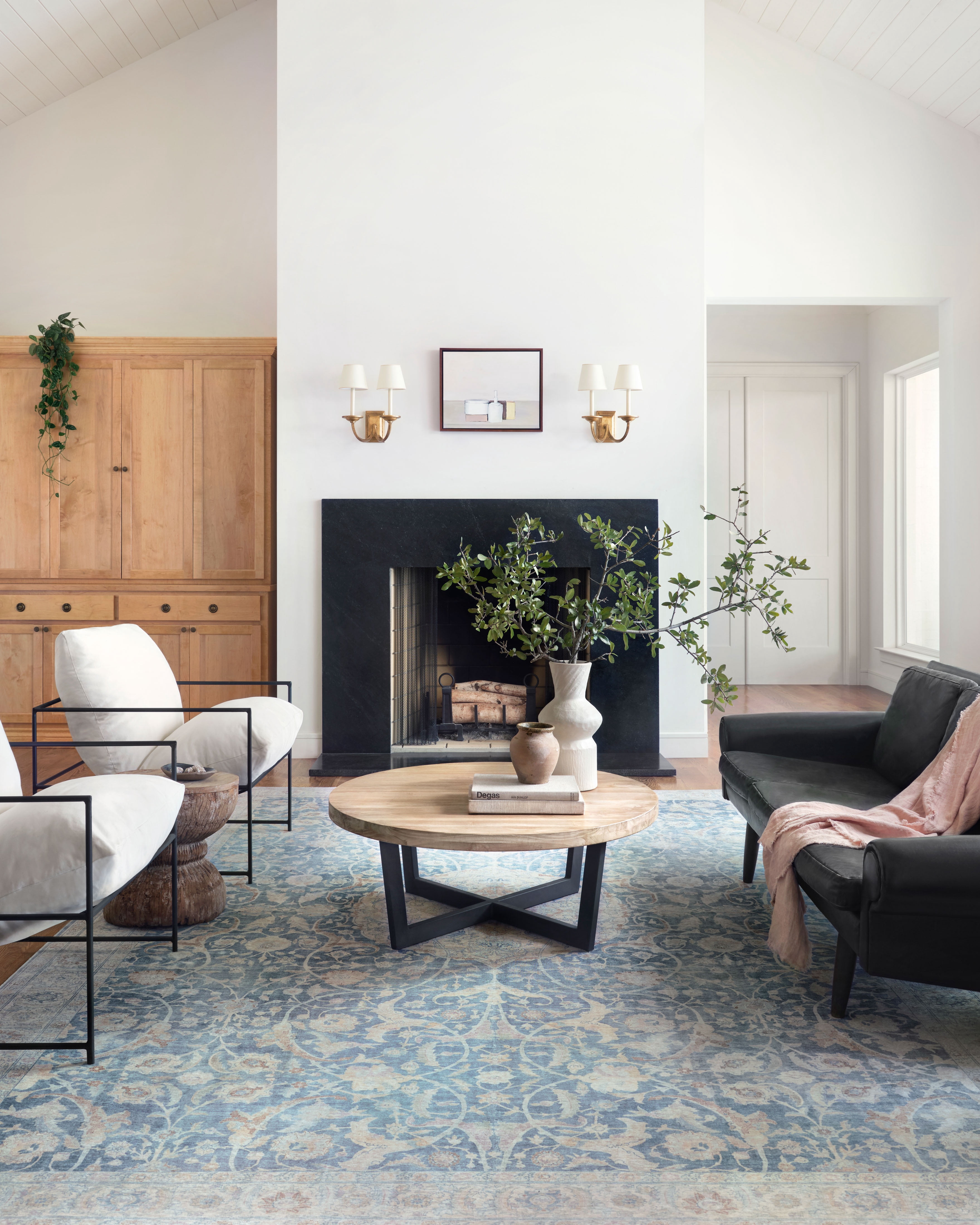 Chris Loves Julia x Loloi Jules Antique/Sky 2'-6" x 12'-0" Area Rug