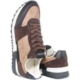 thumbnail image 4 of Guess Men's Lace Up Running Inspired Retro Trainers In Brown Size 12.5, 4 of 6