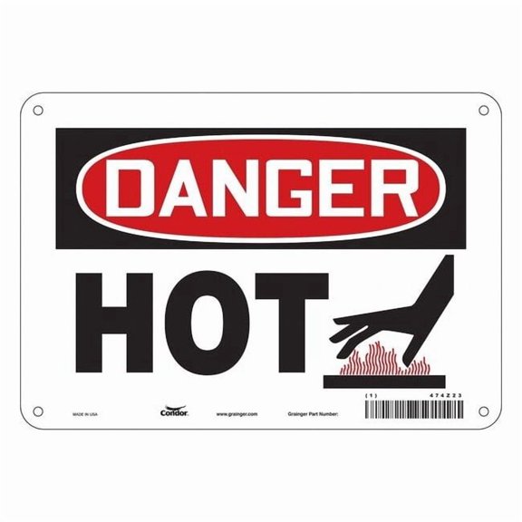 Condor Danger Sign,10" W x 7" H,0.032" Thick, 474Z23 474Z23
