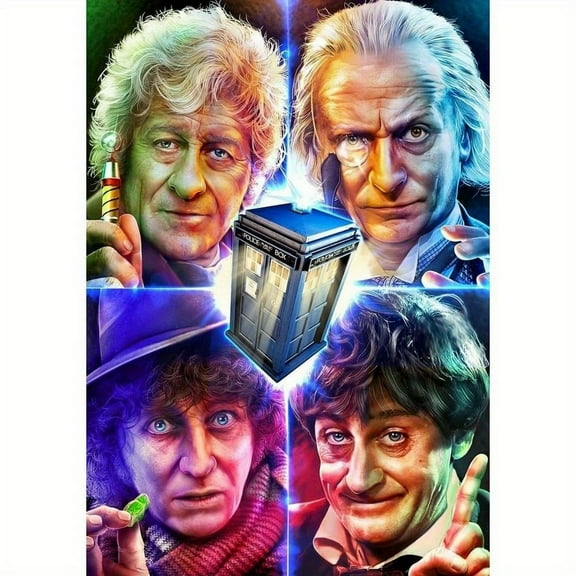 Doctor Who Diamond Painting Set (for Adults) 5D DIY Character Diamond Art Set (for Beginners) Round Full Diamond Diamond Painting Gem Art Crafts (Home Wall Decoration Gift)