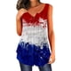 thumbnail image 2 of Mujeres sin mangas Love Heart O-cuello Día de la Independencia Impresión Relajada Tops Pompotops lopia989225, 2 of 4