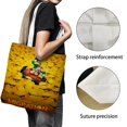 thumbnail image 3 of Migration Bolso de tela con estampado de lienzo para mujer, bolsa de compras reutilizable y estética, con cremallera interior, regalo para mujer,38*45cm., 3 of 6