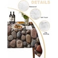 thumbnail image 5 of Colorful Stones Suqare Tablecloth - 54 x 54 Inch, Modern Art Farmhouse Stones Waterproof & StainResistant Tablecloth, Washable Oil-proof Table Cover for Dining/Party/Wedding/Camping/Buffet, 5 of 9
