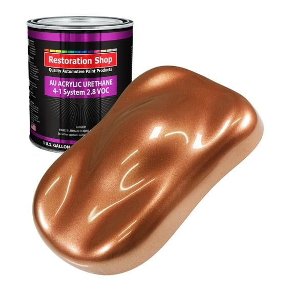 Restoration Shop Bronze Firemist Acrylic Urethane Auto Paint - Gallon Paint Color Only, Single Stage High Gloss
