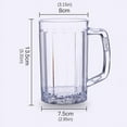 thumbnail image 7 of 500ML Transparent Beer Mug Plastic Unbreakable Breakfast Milk Coffee Juice Water Cup Barware Drinkware for Home Party Bar KTV, 7 of 7