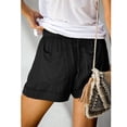 thumbnail image 3 of Pantalones cortos casuales con cordón, pantalones cortos casuales para mujer, pantalones cortos elásticos con cintura elástica para mujer, pantalones cortos deportivos para mujer, durabilidad mejorada, 3 of 3