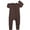 Brown, variant on 0-24M Newborn Baby Zipper Footless Pajamas Bamboo Long Sleeve Footed Sleepers Sleep 'N Play