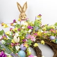 thumbnail image 3 of CoreLiving Spring Wreaths for Front Door, Easter Decorations with Pastel Eggs Artificial Flowers and Eucalyptus Leaves for Outside Wall Window Decor, 18 Inch, 3 of 3