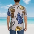 thumbnail image 6 of Xecao Antique Vintage Teapot Coffee Grinder print Hawaiian shirt - a stylish short-sleeve button-down for men, perfect for casual beach and tropical outings., 6 of 9