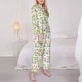 thumbnail image 3 of Fuzoiu Happy Easter Print Women's Long-Sleeved Pajama,Lounge Button Down Nightwear,Womens Notch Collar Pajama Set-Large, 3 of 7