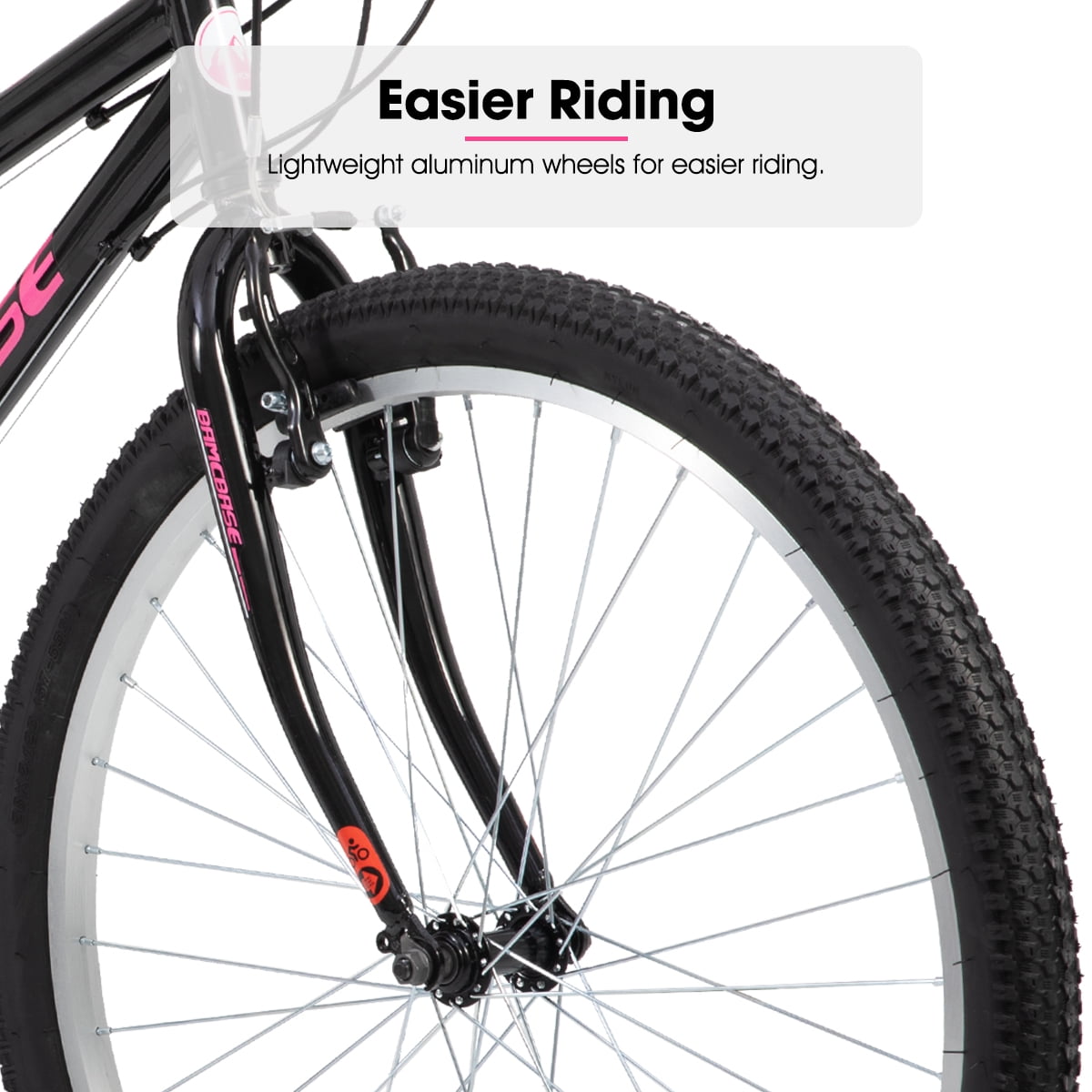 HILAND Bamcbase Womens Mountain Bike, 24 26 Inch 18 Speeds Hybrid Commuter Bicycle for Adults, Sport Hardtail Trail MTB