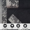 thumbnail image 3 of Superior Wisteria Floral Cotton Bath Towels, Set of 2, Black, 3 of 8