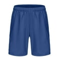 thumbnail image 4 of KPOPLK Athletic Gym Mens Shorts Workout Quick Dry Basketball Shorts with Pockets for Running Casual Activewear S-2XL Size S,Blue, 4 of 4