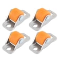 thumbnail image 3 of Tongina 2x4pcs Directional Fixed Small Casters Small Rubber Casters Set Multipurpose Fixed Caster Wheels for Cupboard Workbench Table , Orange, 4 Pcs, 3 of 8