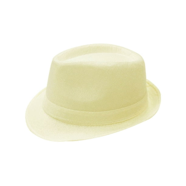 Men / Women's Cotton Blend Trilby Golf Fedora Hat White