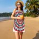 thumbnail image 3 of Easygdp Round Design para Vestido Transpirable de Mujer, Vestido Suelto de Manga Corta con Pliegues y Bolsillos para el Verano, 3 of 7