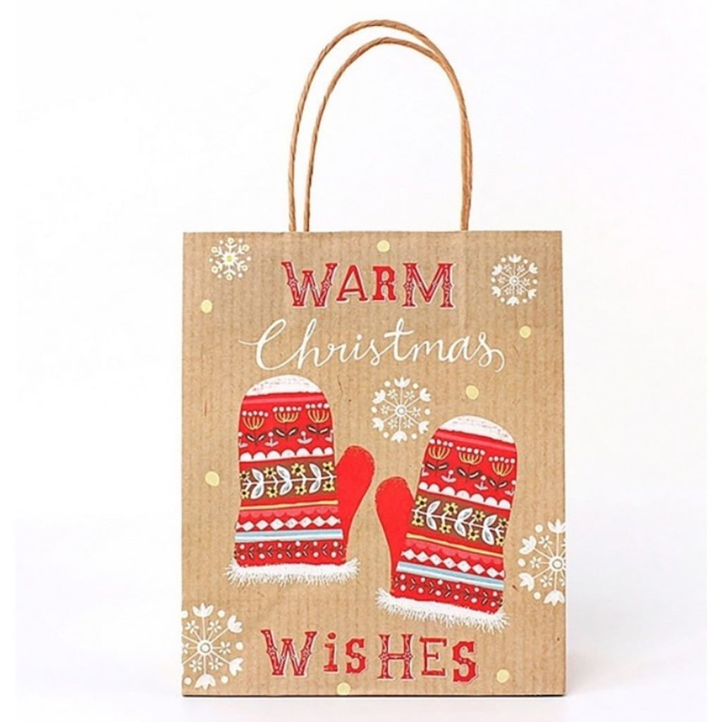 Merry Christmas Kraft Paper Bag Gift Bags Candy Bag