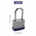 thumbnail image 5 of 2 Pack Padlocks with Keys Shackle Padlocks Long Lock Heavy Duty Key Padlock Weatherproof Locks for Garden Shed Garage, 5 of 5