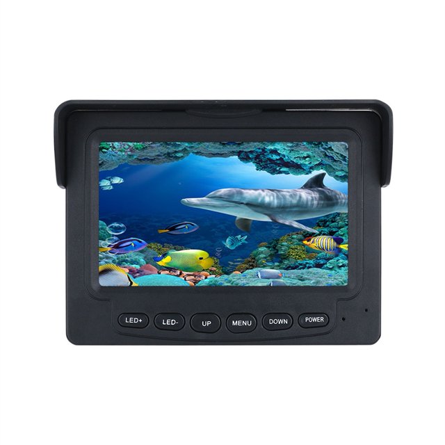 30M 1200TVL Video Fish Finder Underwater Ice Fishing Camera 4.3 Inch Monitor 195 Degrees 10PCS LED Camera With 3.6M Fishing Rod ,Easy to Use