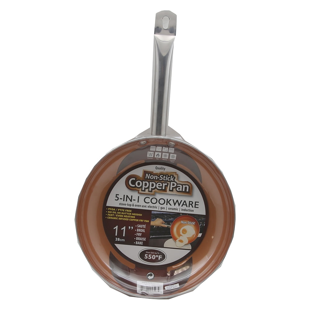 Non Stick Copper Pan 5 In 1 Cookware 11 Walmart Com Walmart Com
