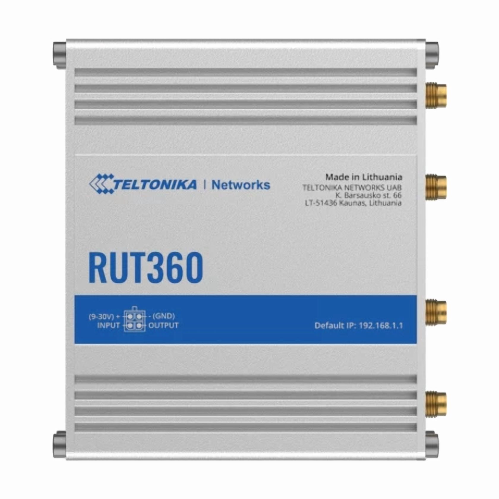 Teltonika RUT360 | 4G LTE Cat 6 Router | Dual Ethernet Ports | Wi-Fi 4 (802.11b/g/n) | VPN, Firewall, VLAN | SMS & USSD Support | Multiple PDN | QoS | IP30 Rated | Rugged Aluminium Housing