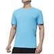 thumbnail image 2 of pstuiky Camisas casuales de manga corta para hombre, Blusa deportiva informal de color liso con cuello redondo y manga corta elástica para hombre camisetas de hombre xl, 2 of 6