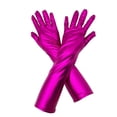 thumbnail image 5 of Tweang Gym Gloves for Women Open Finger Gloves Men Satin Gloves Women Arm Warmers Motorcycle Gloves Bike Gloves Knit Gloves Hot Pink One Size, 5 of 5