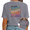 2-Gray, variant on Giffimy Women's Green Dopamine Typography Graphic Short Sleeve T-Shirt Loose Fit Top