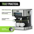 thumbnail image 3 of TRU 15-Bar Semi-Automatic Touch Screen Espresso Maker, Stainless Steel, 3 of 7