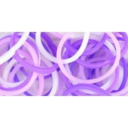 Loom Bands 500/Pkg W/25 Clasps-Purple Mix, Pk 3, Midwest Design