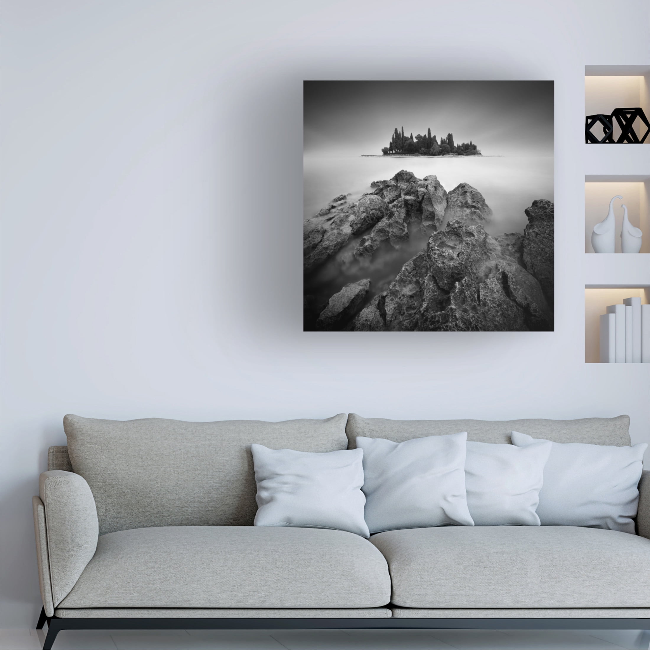 Canvas Wall Art - Daniel ?e?icha 'Island' Wall Art for Living Room, Bedroom, or Office Décor by Trademark Fine Art - 24 x 24 Inches