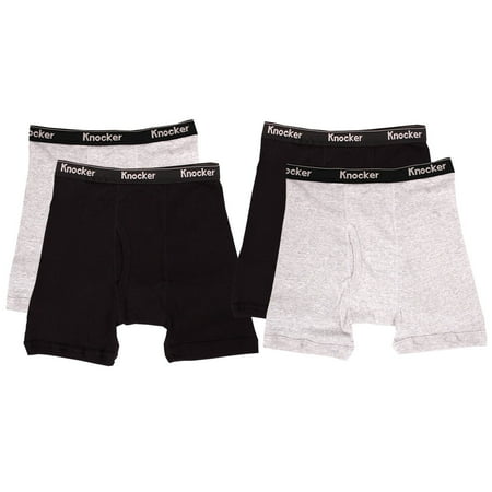 Knocker Men's 4 Pack of Boxer Briefs Underwear