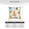 thumbnail image 4 of Fotbe Travel Animals Pattern Velvet Decorative Throw Pillow Covers with Elegant Piping, Soft Plush Cushion Cover for Sofa, Bed, Car, Office-20"x20", 4 of 8