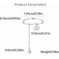 thumbnail image 5 of S925 Sterling Silver Wrap Adjustable Band Rings for Women Tiny Round Cubic Zirconia Link Chain Tassel Dangle Fish Rings Engagement Promsie Finger Band, 5 of 5
